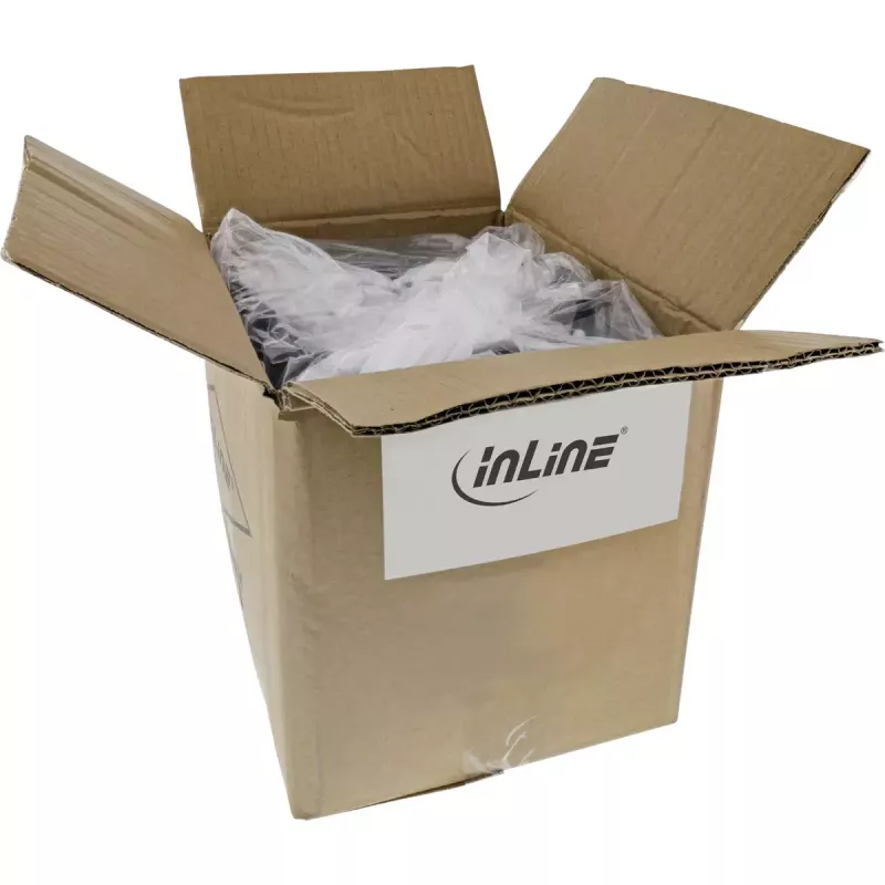 InLine B-35610 USB 3.2 verlengkabel A male/female, zwart, 1 m, bulkverpakking van 80