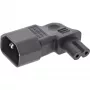 InLine stroomadapter IEC 60320 C14 / C7, links/rechts haaks, 3-polig naar 2-polig