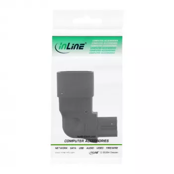 InLine stroomadapter IEC 60320 C14 / C7, links/rechts haaks, 3-polig naar 2-polig