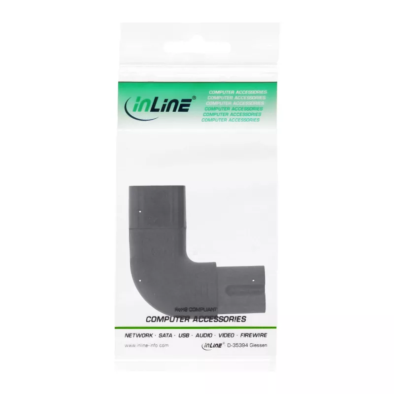 InLine netadapter IEC 60320 C8 / C7, links/rechts haaks 2-polig