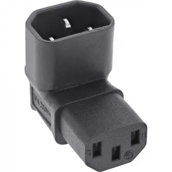 InLine netadapter IEC 60320 C14/C13, omhoog/omlaag haaks, 3-polig. IEC-apparaat