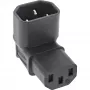 InLine netadapter IEC 60320 C14/C13, omhoog/omlaag haaks, 3-polig. IEC-apparaat