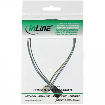 InLine ventilator-kabelverlenging 4 pin Molex stekker/bus 0,30 m