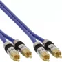 InLine Premium RCA-audiokabel 2x RCA-stekker/stekker verguld 20m