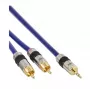 InLine Premium audiokabel 2x cinch-stekker / 3,5 mm jackstekker verguld 5 m