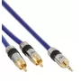InLine audiokabel Premium 2x cinch-stekker / 3,5 mm jackstekker verguld 10 m