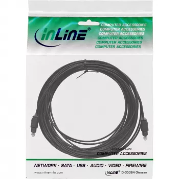 Optische audiokabel Toslink stekker/stekker 0,5 m InLine 89926