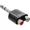 Audio-adapter 6,3 mm jackstekker stereo / 2x cinch-bus InLine 99323
