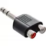 Audio-adapter 6,3 mm jackstekker stereo / 2x cinch-bus InLine 99323