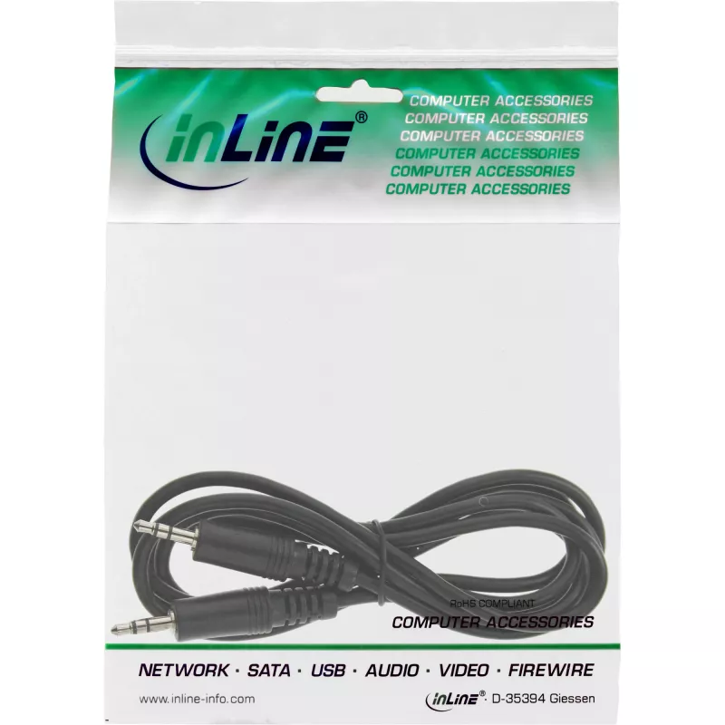 InLine audiokabel 3,5 mm stereo stekker / stekker 1,2 m
