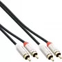 InLine slanke audiokabel 2x RCA M/M, stereo, 3m