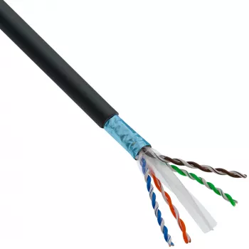 InLine patchkabel, U/UTP, Cat.6A, halogeenvrij, AWG23 koper, zwart 40m