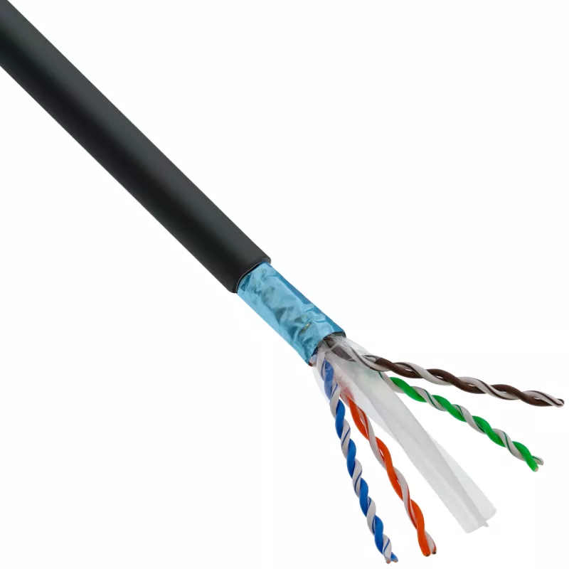 InLine patchkabel, U/UTP, Cat.6A, halogeenvrij, AWG23 koper, zwart 40m