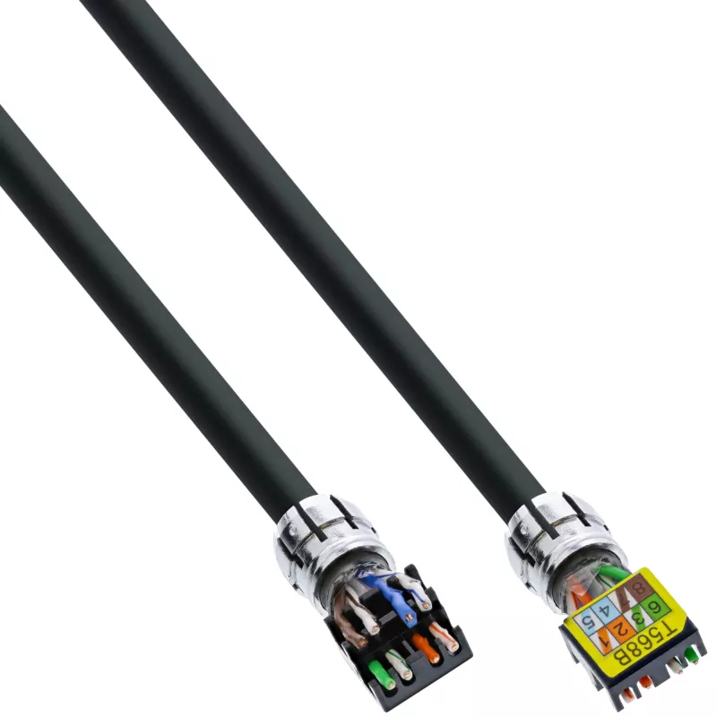 InLine patchkabel, U/UTP, Cat.6A, halogeenvrij, AWG23 koper, zwart 40m