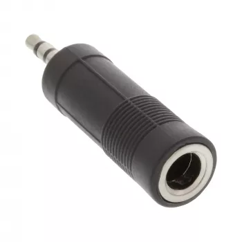 InLine audio-adapter 3,5-mm-stekker / 6,3-mm-jackbus stereo
