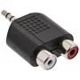 Audio-adapter 3,5 mm stekker / 2x cinch-bus stereo InLine 99302