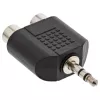 Audio-adapter 3,5 mm stekker / 2x cinch-bus stereo InLine 99302