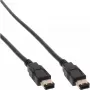 FireWire 400-kabel InLine 34010 10m stekker/stekker zwart