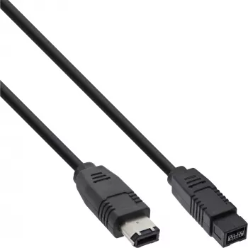 FireWire 400 naar 800 kabel InLine 36905 5m stekker/stekker zwart