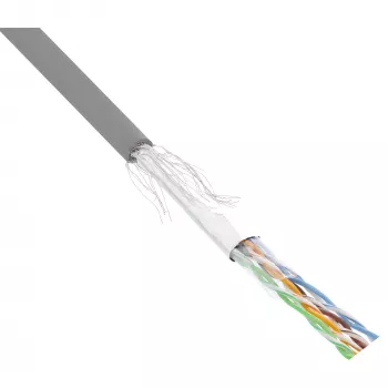 InLine patchkabel SF/UTP Cat.5e AWG26 CCA PVC grijs 100m
