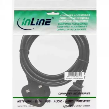 InLine netsnoer voor notebook Engeland 3-polige koppeling 2 m