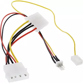InLine fan adapter kabel 12V / 7V met snelheidssignaal InLine 33007T