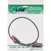 InLine slanke patchkabel, U/UTP, Cat.6, zwart, 0,3m