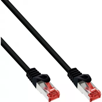 InLine crossover-pc-naar-pc-directverbindingskabel S/FTP Cat.6 zwart 0,5 m