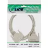 InLine seriële kabel, gegoten, DB25-stekker/stekker, direct, grijs, 2 m
