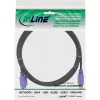 InLine PS/2-kabel, M/F, zwart/paars, vergulde contacten, 2 m