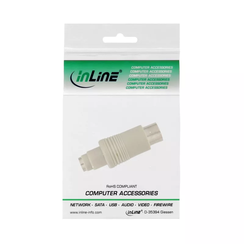 InLine toetsenbordadapter 5-pins DIN male PS/2 female 33949