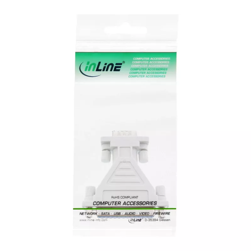InLine seriële AT-adapter 25-pins bus / 9-pins Sub-D-stekker