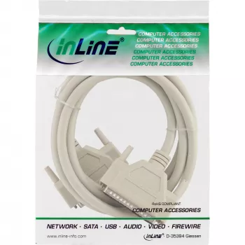 InLine seriële verlengkabel 37-pins DB37-stekker / stekker direct 2m