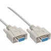 Seriële kabel InLine DB9-bus/bus directverbinding 1,80 m beige