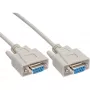 Seriële kabel InLine DB9-bus/bus directverbinding 1,80 m beige