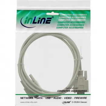 InLine seriële kabel DB9-stekker/stekker direct 2 m