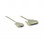Nullmodem-kabel InLine DB9-bus / DB25-bus 2m beige
