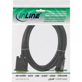 InLine DVI-D-kabel, premium, 24+1 M/M, dual link, verguld, 3m