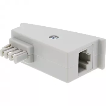 InLine TAE-F DSL-adapter, TAE-F stekker / RJ45 bus, 8P2C voor Fritzbox, grijs