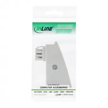 InLine TAE-F DSL-adapter, TAE-F stekker / RJ45 bus, 8P2C voor Fritzbox, grijs
