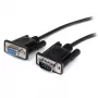 StarTech.com 2m zwarte doorgeluste DB9 RS232 seriële kabel - M/F