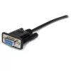 StarTech.com 2m zwarte doorgeluste DB9 RS232 seriële kabel - M/F