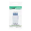 InLine FO keystone snap-in adapter wit, duplex LC/LC, SM, keramische huls, blauw