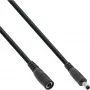 InLine DC-verlengkabel, DC-stekker/bus 4,0x1,7mm, AWG 18, zwart 0,5m