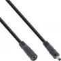 InLine DC-verlengkabel, DC-stekker/bus 3,5x1,35mm, AWG 18, zwart 3m