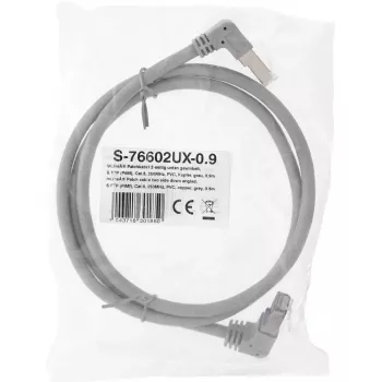 InLine patchkabel beide zijden haaks, S/FTP (PiMf), Cat.6, 250 MHz, PVC, koper, grijs, 1,1 m