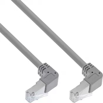 InLine patchkabel beide zijden haaks, S/FTP (PiMf), Cat.6, 250 MHz, PVC, koper, grijs, 1,1 m