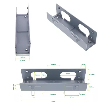 InLine montagerail-houders voor 3,5-inch harde schijven 59959