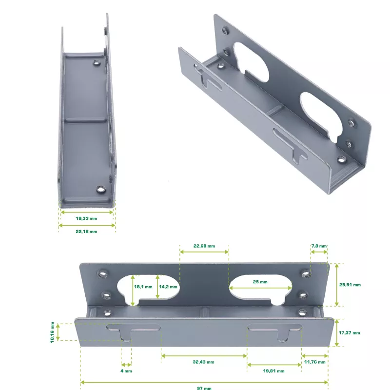 InLine montagerail-houders voor 3,5-inch harde schijven 59959