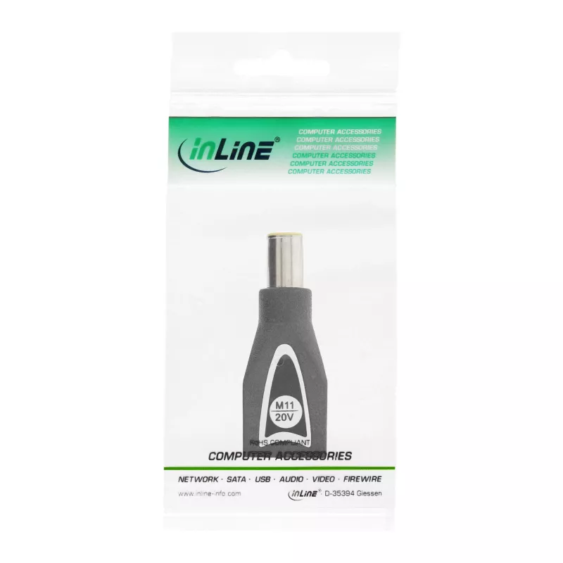 InLine schakelstekker M11 (20V) voor universele voeding 90W / 120W zwart